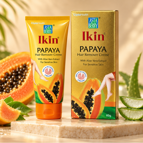 Astaberry Ikin Papaya Hair Remover Creme 60 g product pack