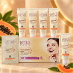 Lotus Herbals PapayaGlow Facial Kit complete six-step set