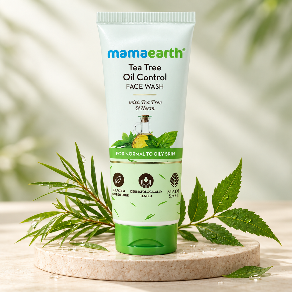 Mamaearth Tea Tree Oil Control Face Wash with Tea Tree & Neem front pack