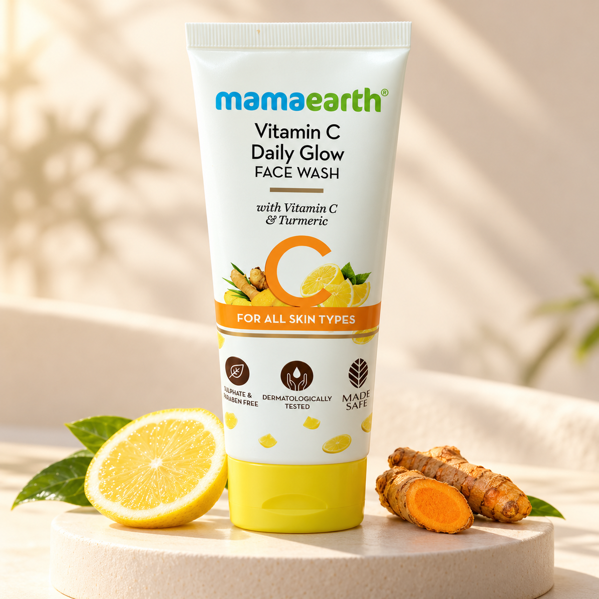 Mamaearth Vitamin C Daily Glow Face Wash with Vitamin C & Turmeric front pack