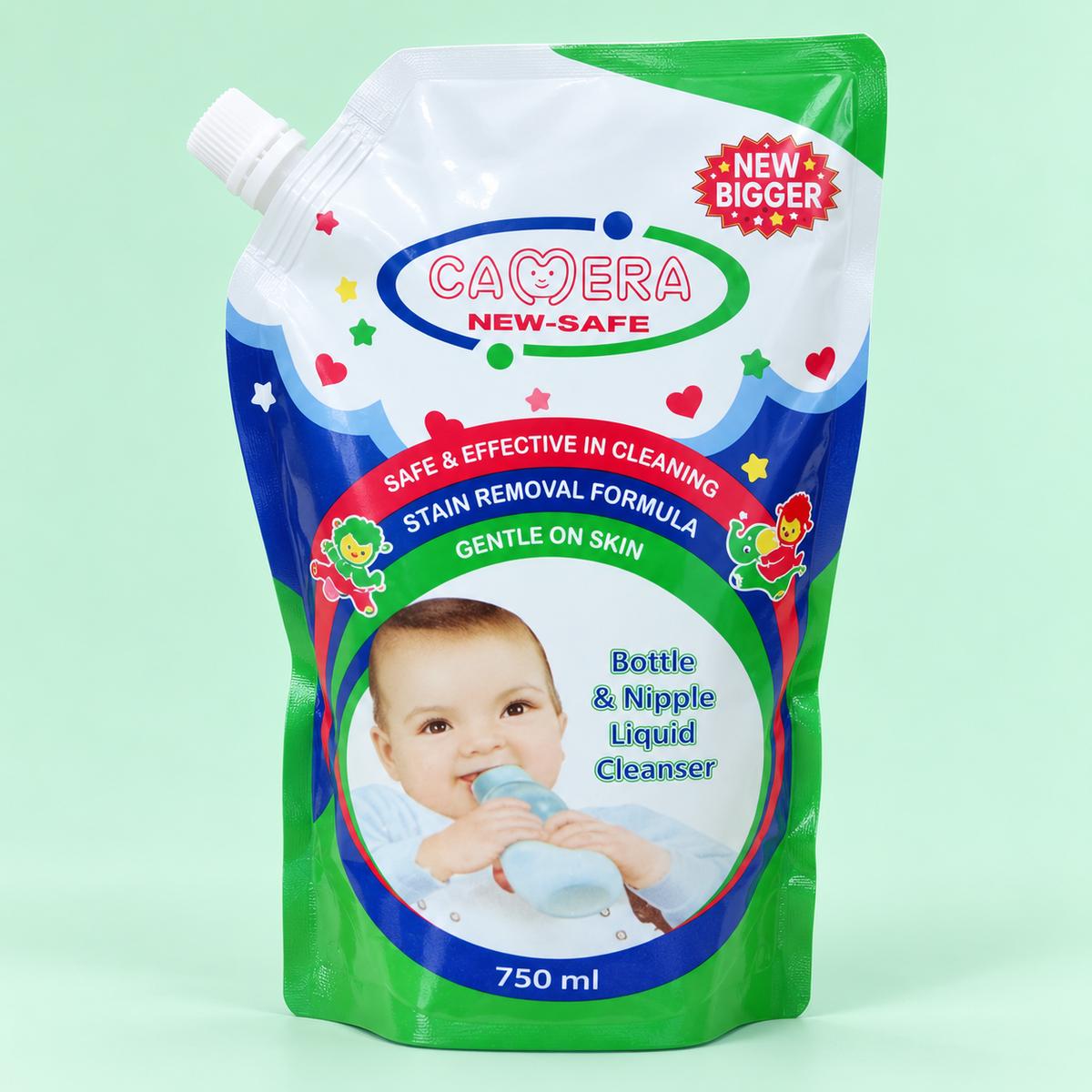 Camera New-Safe Bottle & Nipple Liquid Cleanser Refill 750 ml front pack