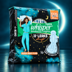 Whisper Bindazzz Nights Thick XXXL 400 mm Sanitary Pads additional view