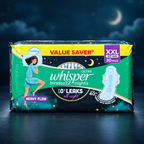 Whisper Bindazzz Nights Ultra Cottony Soft XXL - 30 Pads front pack