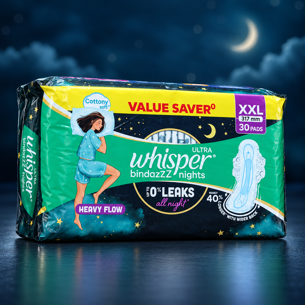 Whisper Bindazzz Nights Ultra Cottony Soft XXL - 30 Pads additional view