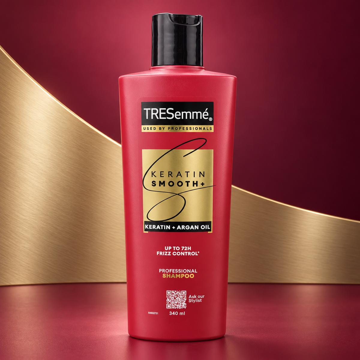 TRESemmé Keratin Smooth+ Shampoo with Keratin & Argan Oil - 340 ml front pack