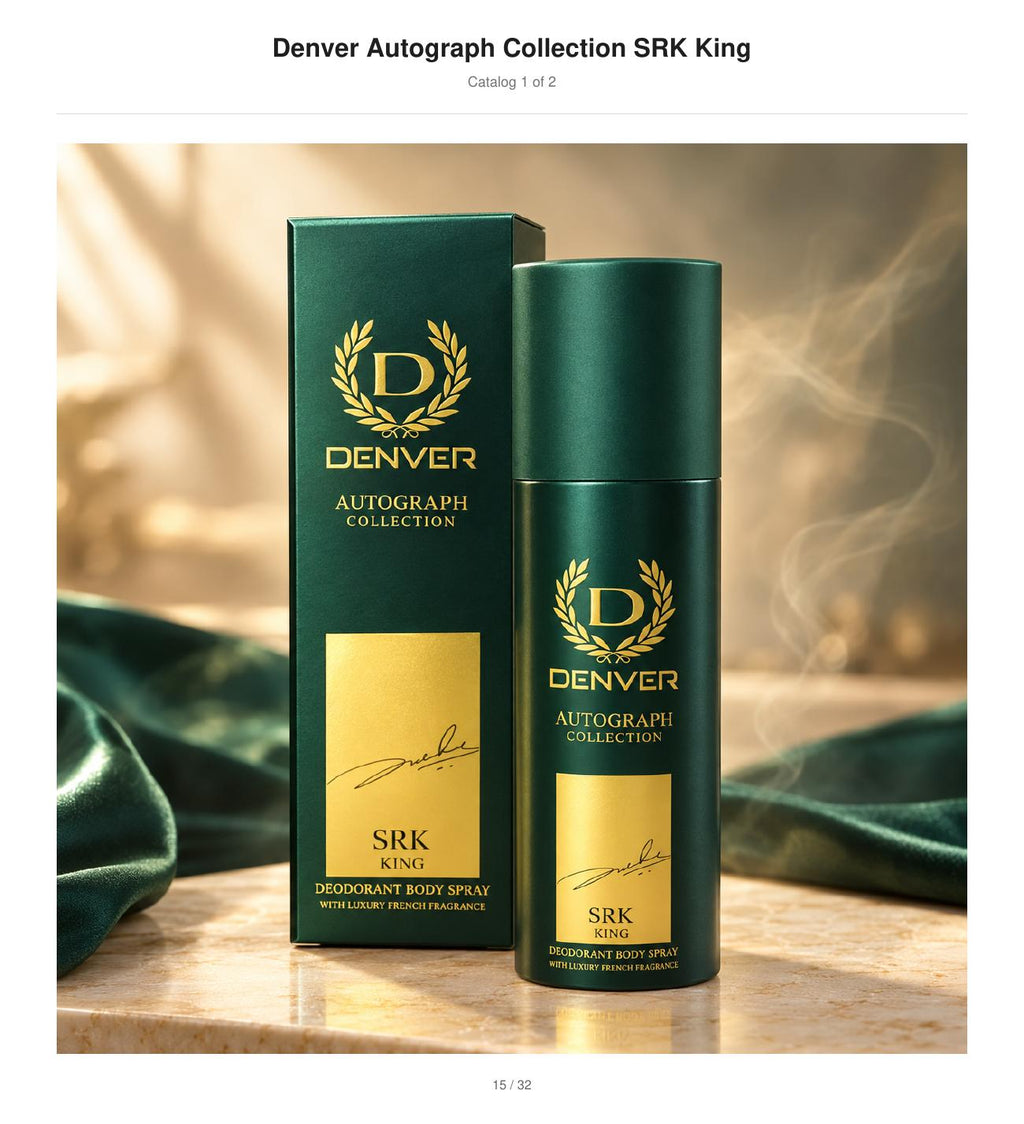 Denver Autograph Collection SRK King Deodorant Body Spray front packaging