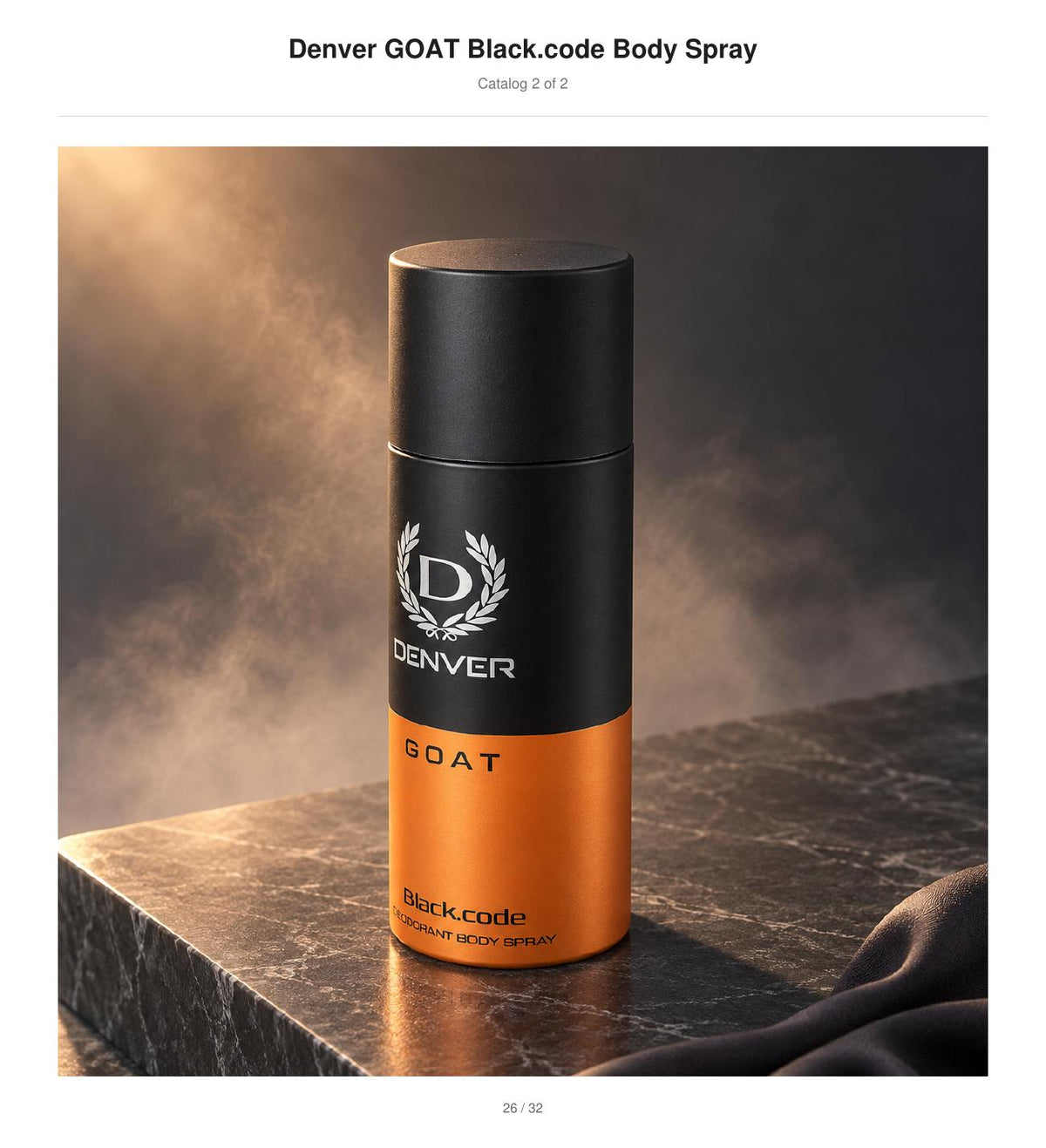 Denver GOAT Black.code Deodorant Body Spray catalog image 2