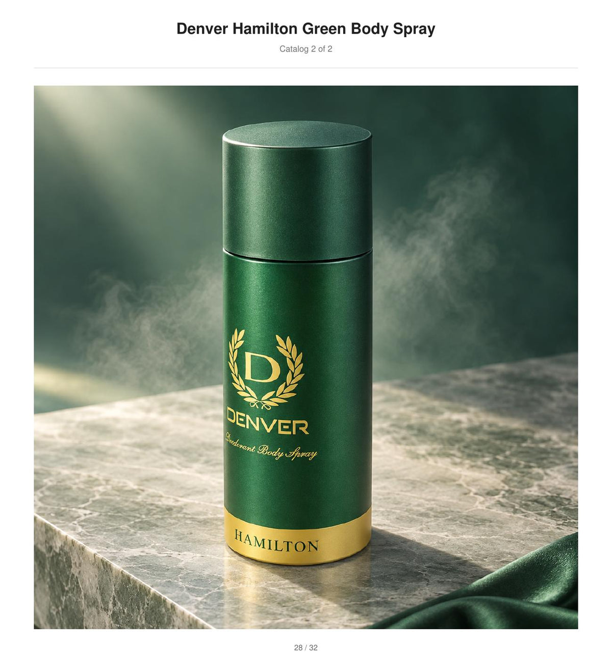Denver Hamilton Green Deodorant Body Spray catalog image 2