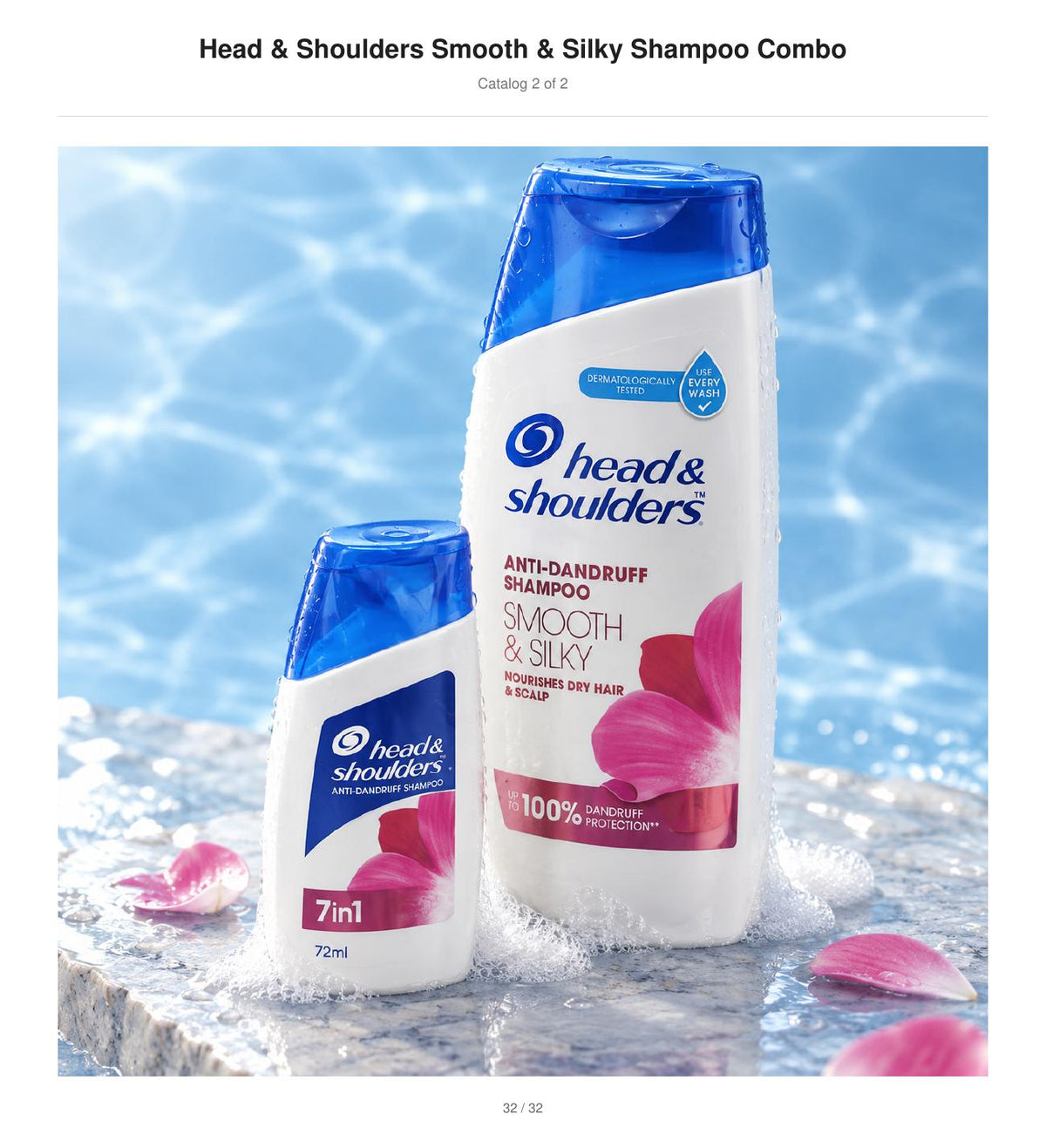 Head & Shoulders Smooth & Silky Shampoo + 7-in-1 Shampoo Pack catalog image 2
