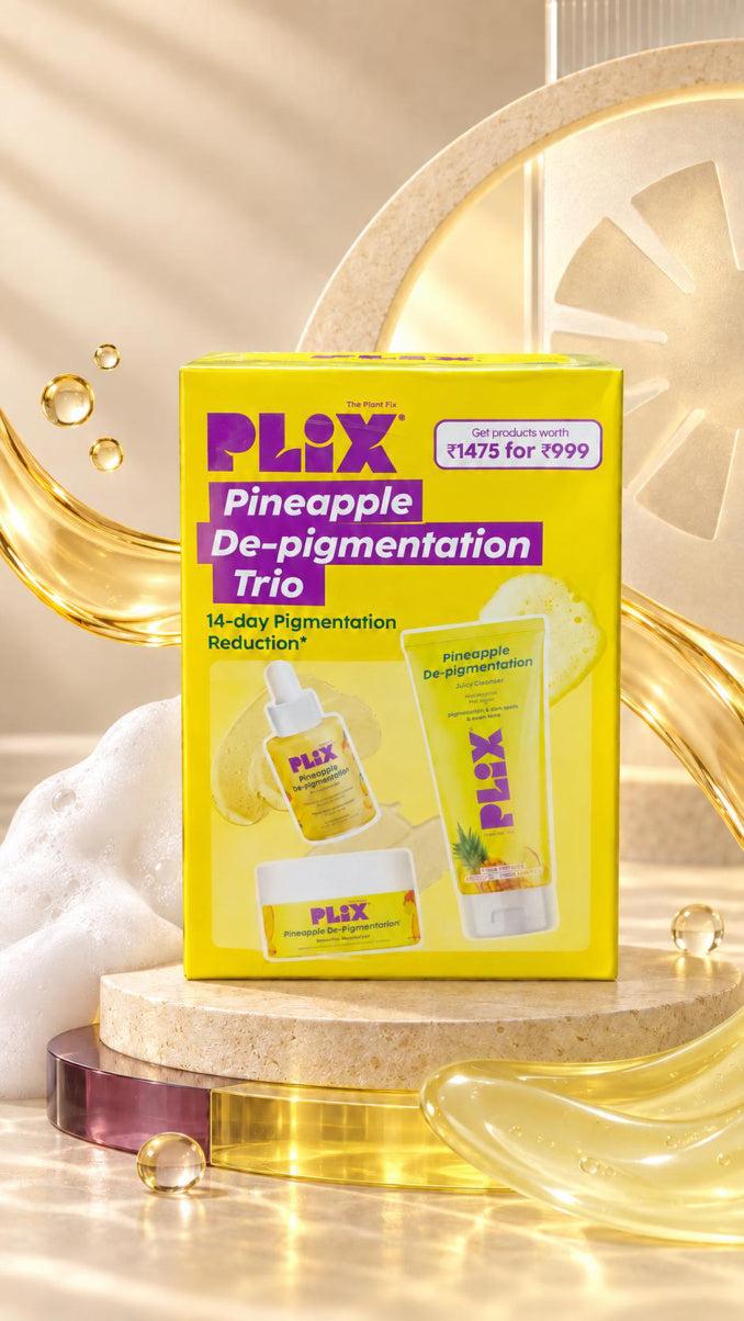 PLIX Pineapple De-Pigmentation Trio combo packaging
