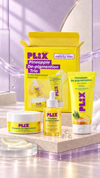 PLIX Pineapple De-Pigmentation Trio with products