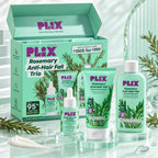 PLIX Rosemary Anti-Hair Fall Trio with products