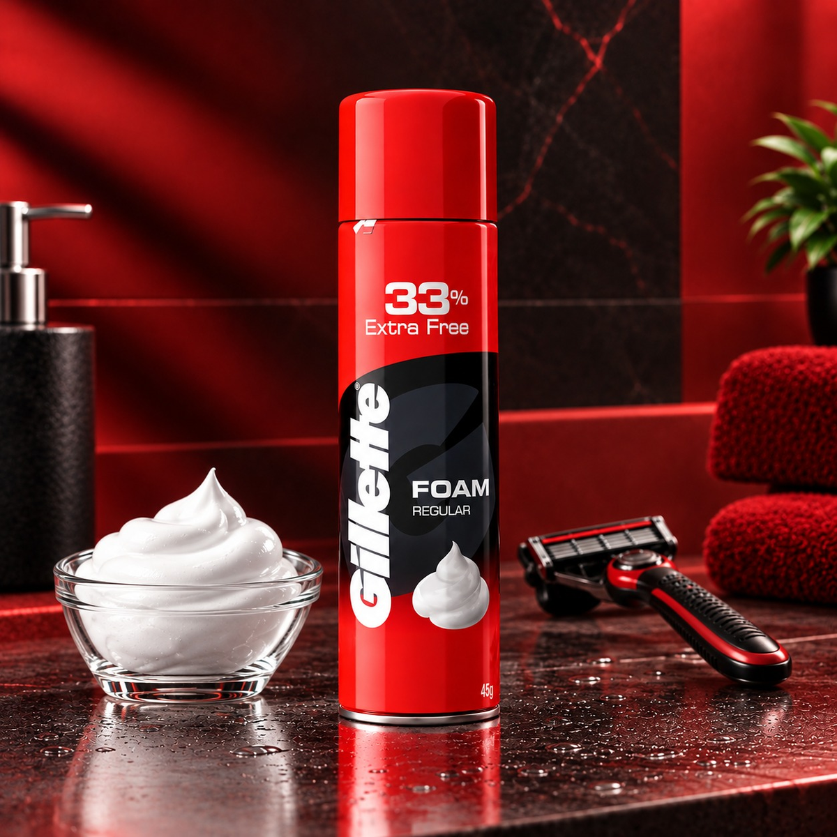 Gillette Regular Shaving Foam - 33% Extra Free Pack additional view
