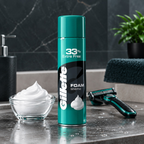 Gillette Sensitive Shaving Foam - 33% Extra Free Pack front pack